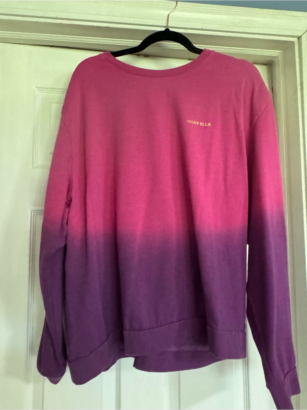 ivory ella Pink to Purple Ombre Crewneck Sweatshirt